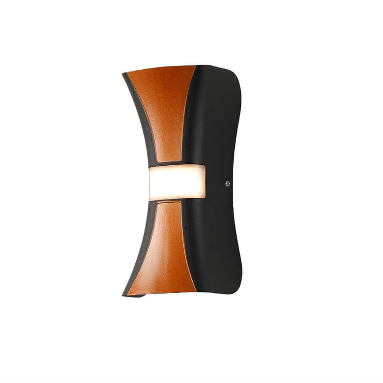 Modern Minimalist Rolled Edges Column Aluminum Waterproof LED Wall Sconce Lamp For Outdoor