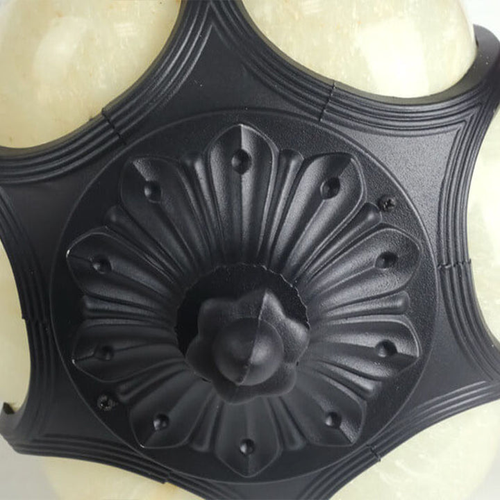 Lámpara colgante exterior de 1 luz con pantalla de calabaza de jade de imitación moderna 