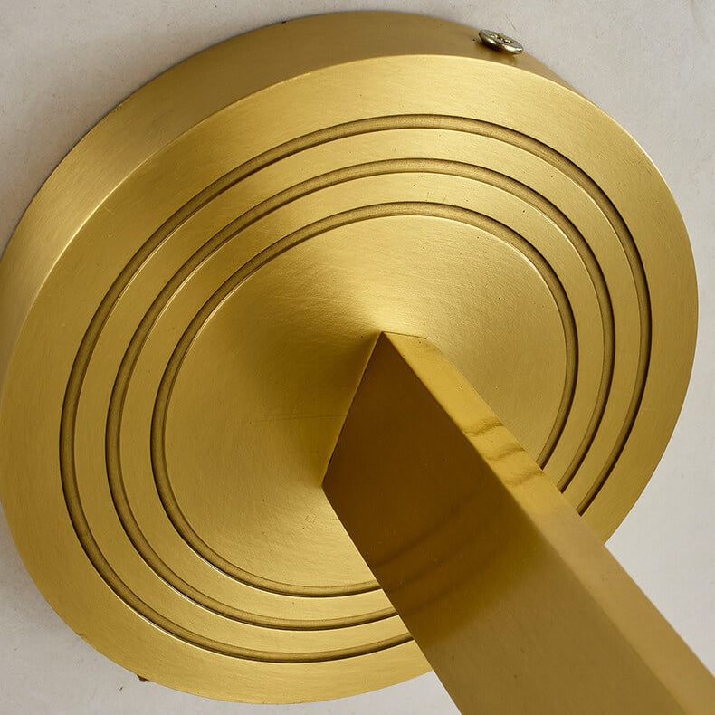 Modern Luxury Textured Glass Cylinder Round Brass 1-Light Wall Sconce Lamp for Living Room