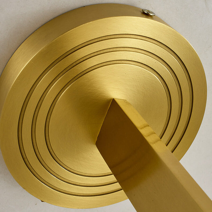 Modern Luxury Textured Glass Cylinder Round Brass 1-Light Wall Sconce Lamp for Living Room