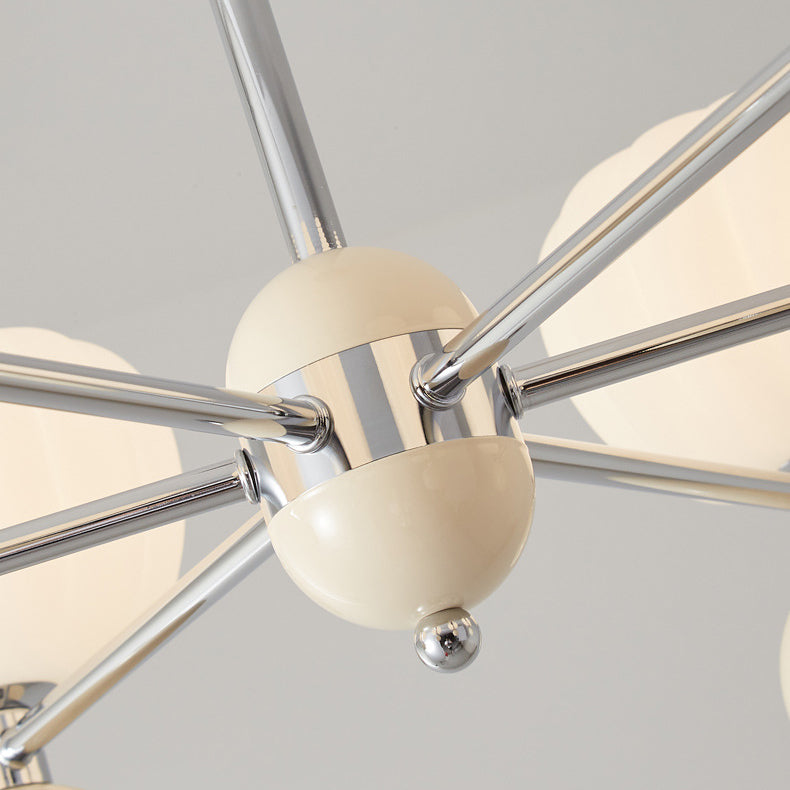 Lustre Contemporain Créatif Citrouille Orbe Fer Aluminium Acrylique 6/12/16 Lumières Pour Salon 