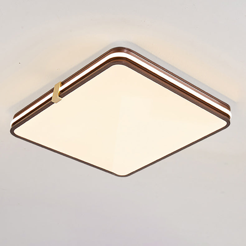 Moderna Minimalista Redonda Cuadrada de Aluminio Acrílico LED de Montaje Empotrado para Techo en Dormitorio 