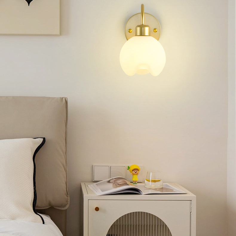 Applique murale 1 lumière en fer et ABS de simplicité moderne pour chevet 