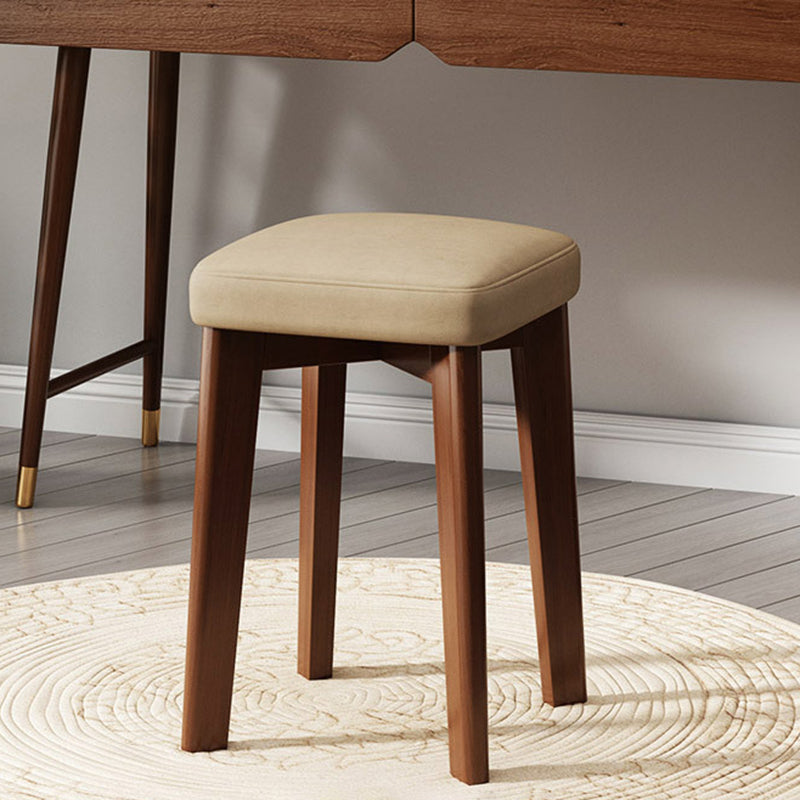 Modern Minimalist Square Upholstered Plywood Beech Wood Technology Fabric Dining Chair For Dining Room