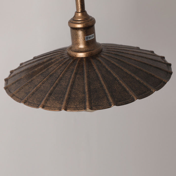 Modern Minimalist Waterproof Round Pleated Petal Iron 1-Light Wall Sconce Lamp For Outdoor Patio