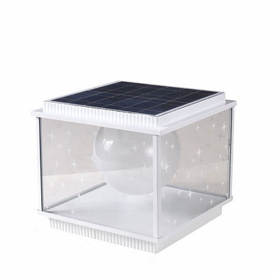 Modern Simplicity Aluminum Alloy Glass Square Ball LED Outdoor Landscape Light For Garden