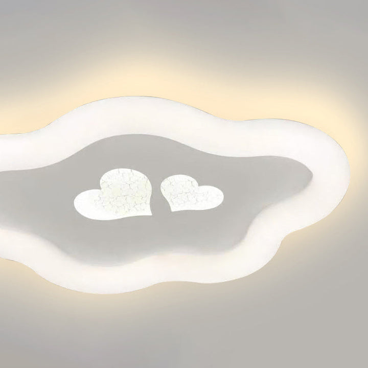 Lumière de plafond LED en forme de cœur, étoile, pomme, fer et plastique irrégulière contemporaine pour salon 