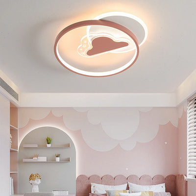 Luz de techo empotrada LED de hierro con avión acrílico creativo contemporáneo para dormitorio 