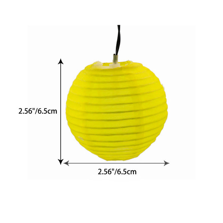 Moderne Art Deco Solar Wasserdichte Stoff Laterne Ball LED String Lichter Outdoor Landschaft Lichter Für Außen Terrasse