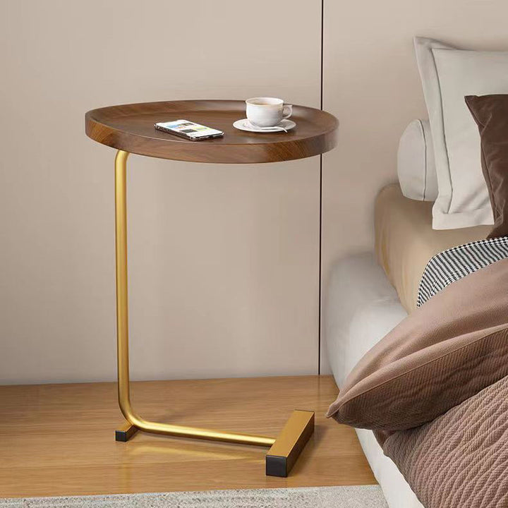 Modern Minimalist Water Drops Oval Medium-Density Fiberboard Iron End Table For Living Room