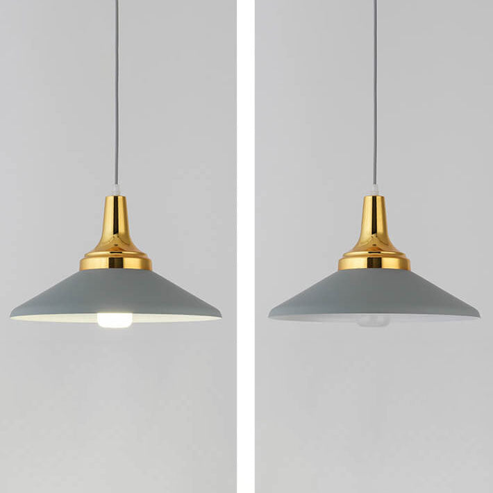 Lámpara colgante contemporánea nórdica de aluminio color macaron con diseño triangular de 1 luz para sala de estar 