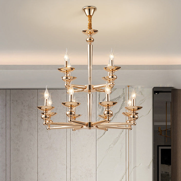 Moderne Luxus Kandelaber Eisen 6/8/10/12/15 Licht Kronleuchter Für Wohnzimmer 