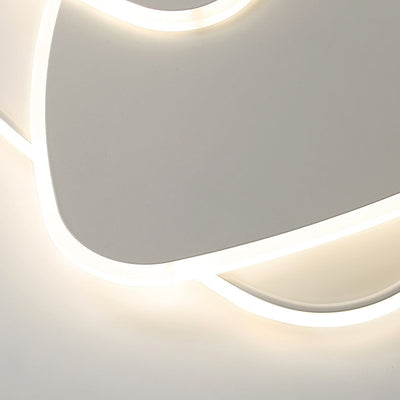Moderne minimalistische Dreieck Aluminium Eisen Acryl LED Deckenleuchte für Schlafzimmer 