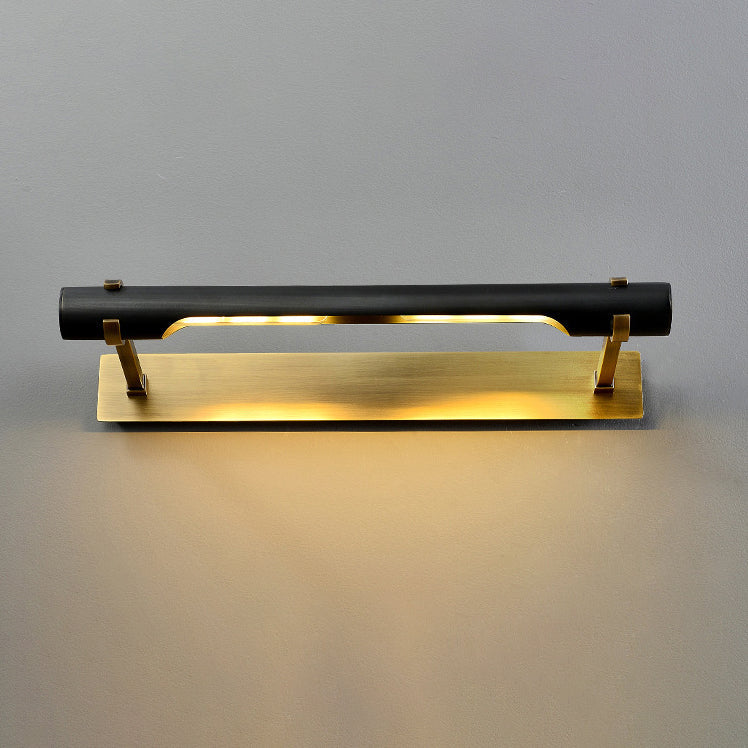 Zeitgenössische Luxus-Antik-Messing-Streifen 2-Licht Spiegel Front Wandleuchte Lampe für Badezimmer 