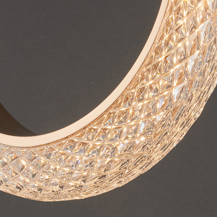 Contemporary Scandinavian Moon Circle Alloy PMMA LED Pendant Light For Bedroom