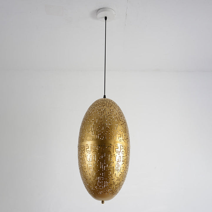 Lustre suspendu elliptique à 3 lumières en fer rétro contemporain pour salle à manger 