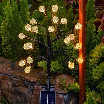 Solar Modern Simple ABS Crystal Branch Outdoor LED Decorative Ground Plug Light