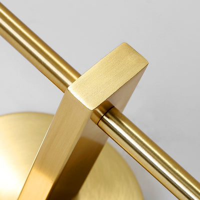 Moderne Mid-Century Kristall Ball Eisen gerade Pole 1-Licht Wandleuchte Lampe für Wohnzimmer 