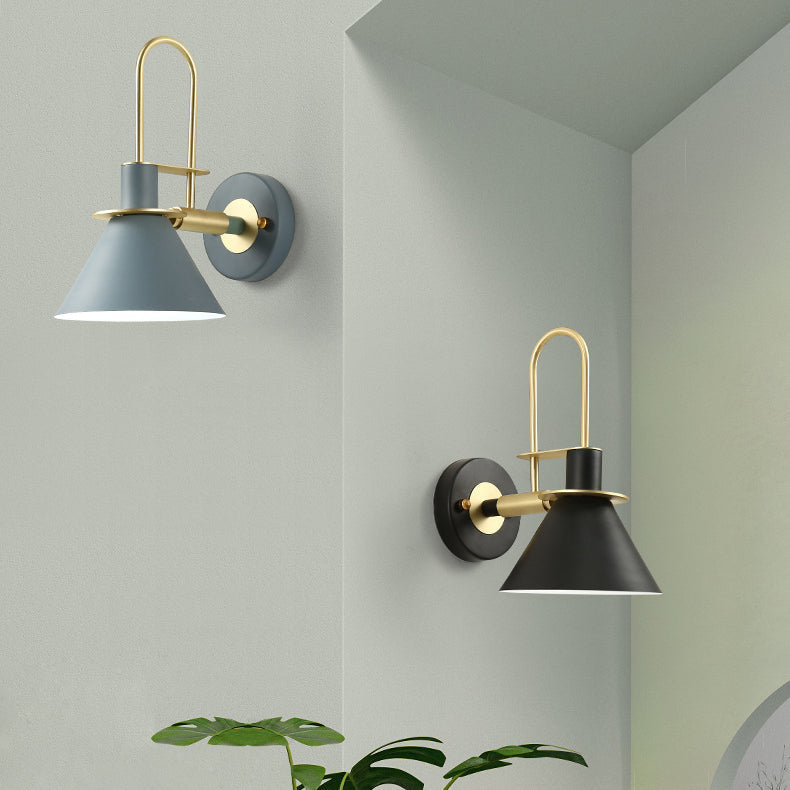 Moderne minimalistische Horn Eisen 1-Licht Wandleuchte Lampe für Wohnzimmer 