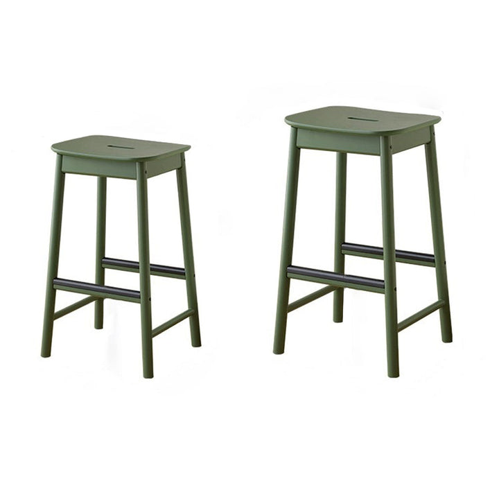 Contemporary Nordic Birch Plywood Rectangular Bar Stool Footrest For Kitchen