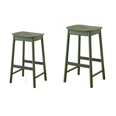 Reposapiés de taburete de bar rectangular de madera nórdica contemporánea para cocina 