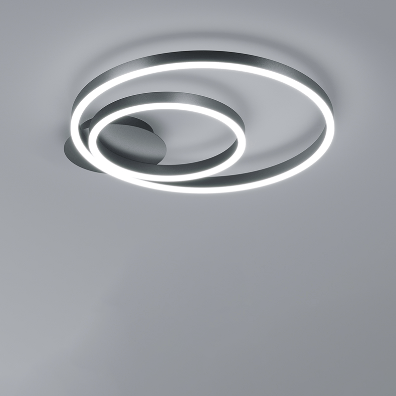 Lumière de plafond LED encastrée moderne minimaliste géométrique carré cercle ligne en aluminium pour salon 