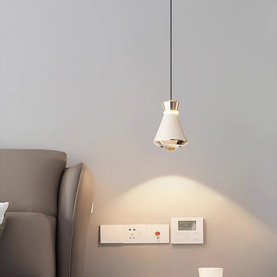 Zeitgenössische nordische konische Aluminium-Acryl-LED-Pendelleuchte für Wohnzimmer 