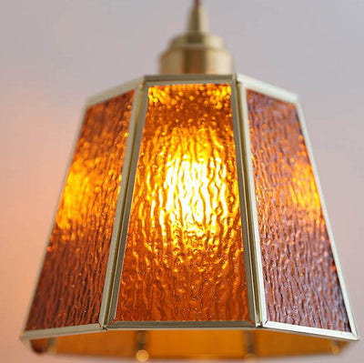 Japanese Creative Personality All Copper Polygons 1-Light Pendant Light