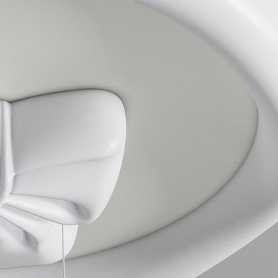 Zeitgenössische kreative Kinder Runde Bogen Orb Eisen gerollt Kunststoff LED Unterputz Deckenleuchte für Schlafzimmer 