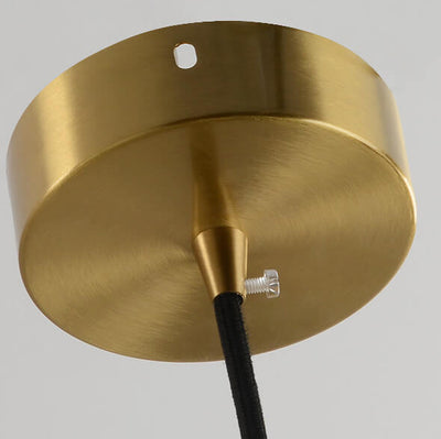 New Chinese Modern Round Lucite Copper 1/3 Light Chandelier