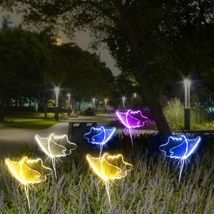 Éclairage paysager LED papillon en fibre de verre étanche Art déco moderne pour jardin 
