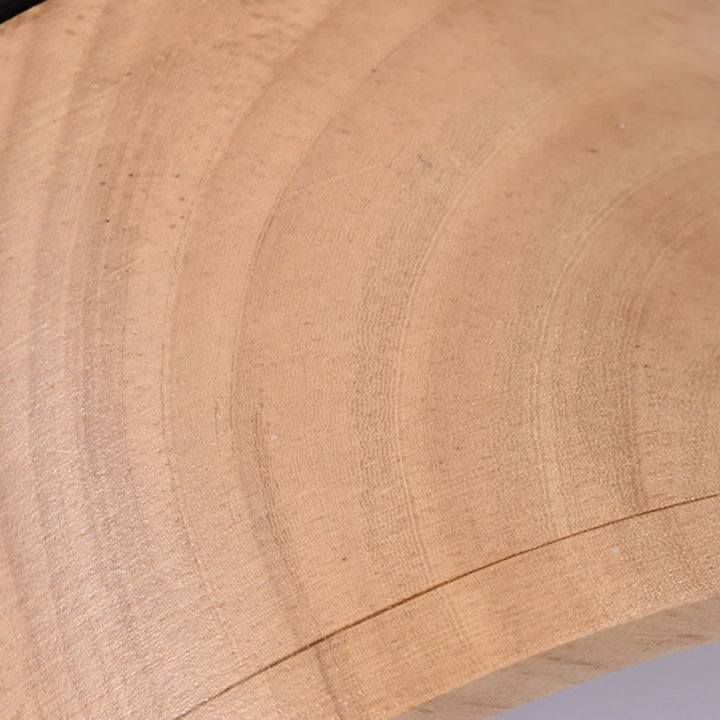 Plafonnier LED cylindrique en bois acrylique traditionnel japonais pour couloir 