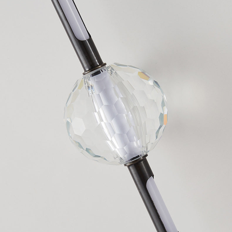 Moderne minimalistische Streifen Geweih Orb voller Kupfer Kristall Silikon LED Wandleuchte Lampe für Schlafzimmer 