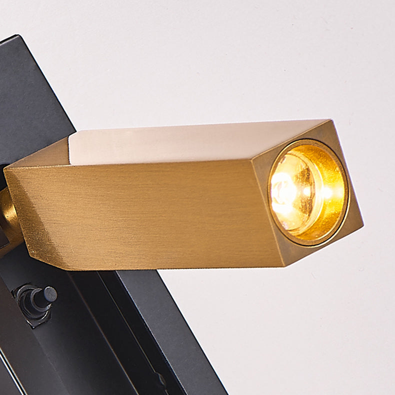 Modern Minimalist Rectangular Recessed Aluminum LED Wall Sconce Lamp