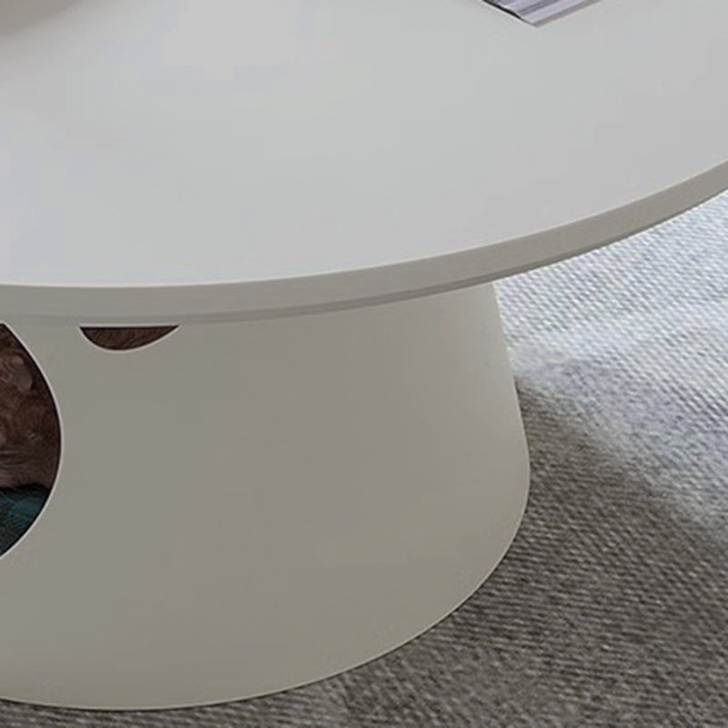 Zeitgenössischer kreativer Katzentatzen-Rundkegelbasis-Faux-Platten-Eisentisch für das Wohnzimmer 