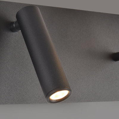 Moderne minimalistische quadratische Zylinder Eisen Aluminium Stoff 1-Licht LED Wandleuchte Lampe für Schlafzimmer 