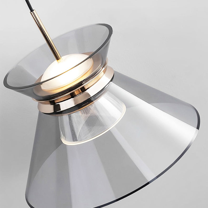 Modern Simplicity Aluminum Acrylic Tapered Hourglass LED Pendant Light For Bedside