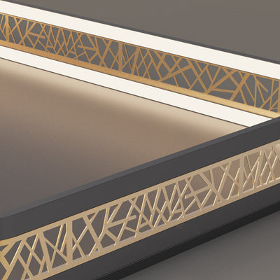 Plafonnier LED au design creux en forme de nid d'oiseau rond en fer de simplicité moderne pour le salon 