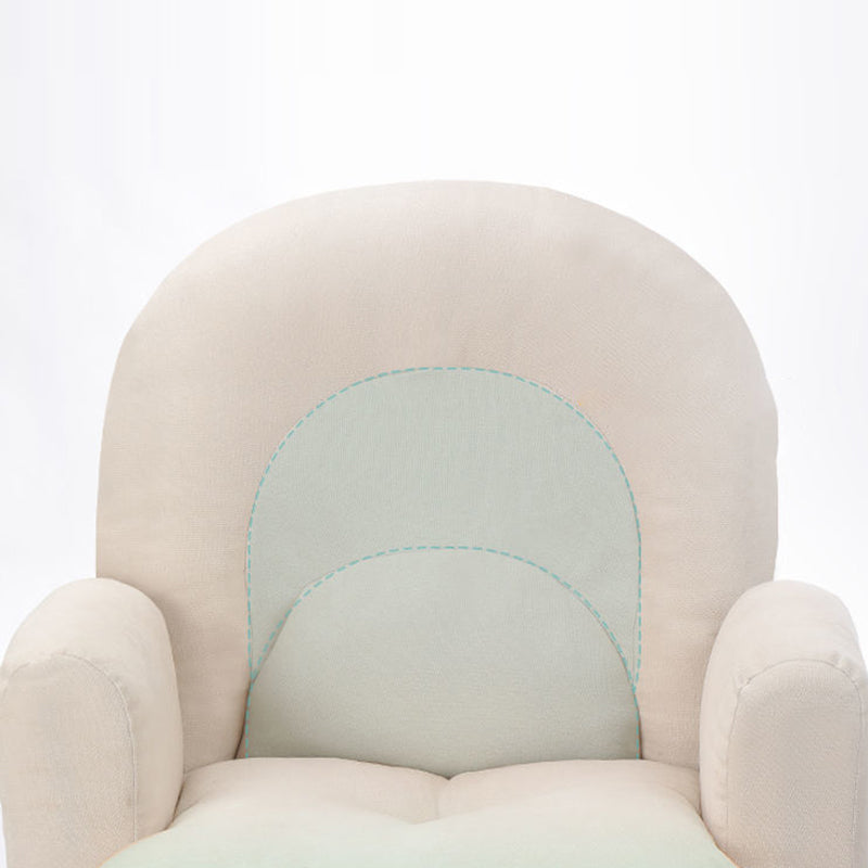 Zeitgenössischer skandinavischer gebogener quadratischer Baumwoll-Leinen-Nylon-Schreibtischstuhl mit Rückenlehne und Armlehne für das Home Office 