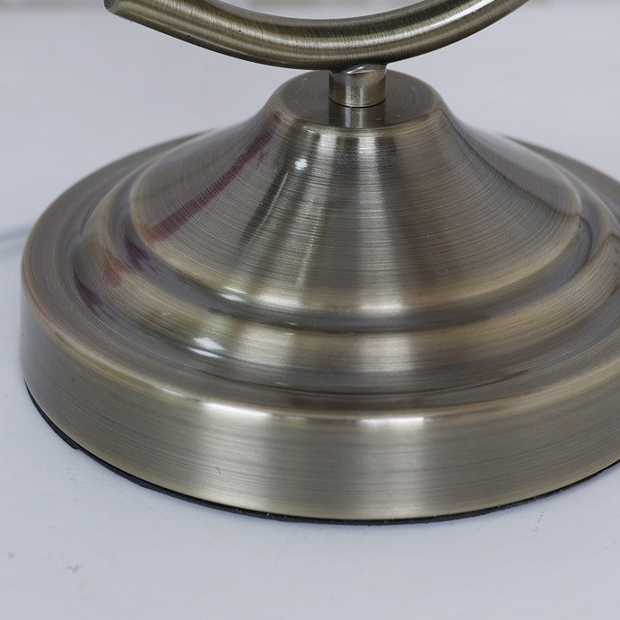 Lampe de table à 1 lumière en verre avec matériel d&