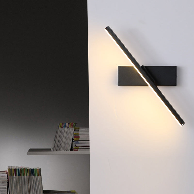 Moderne Einfachheit Streifen Rechteck Aluminium Eisen Silikon LED Wand Leuchte Lampe Für Schlafzimmer 