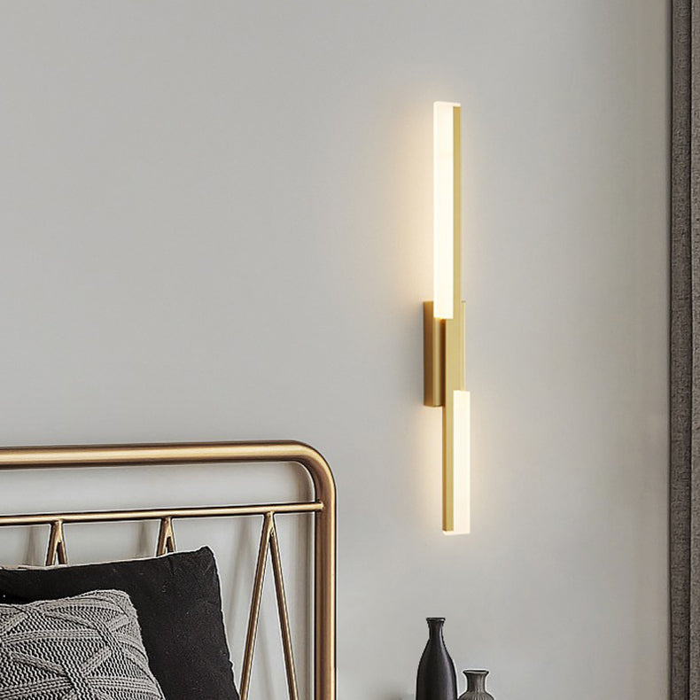 Moderne minimalistische vertikale Bar Acryl Eisen LED Wandleuchte Lampe für Wohnzimmer 