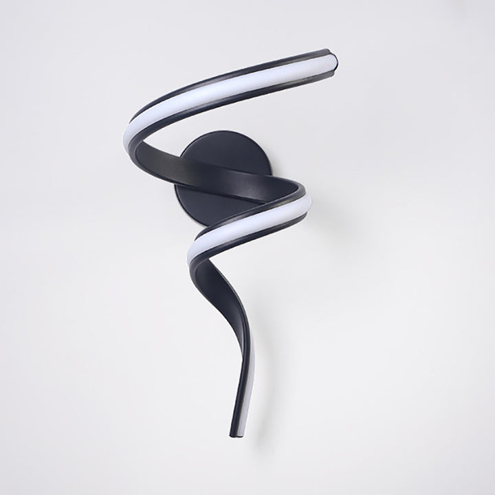 Zeitgenössische kreative Spirale Eisen Aluminium Silikon LED Wandleuchte Lampe für Wohnzimmer 