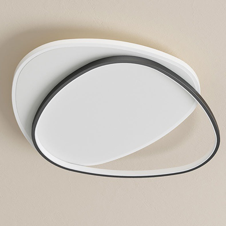 Moderne minimalistische Dreieck ovale Acryl Eisen LED Unterputz Deckenleuchte für Wohnzimmer 