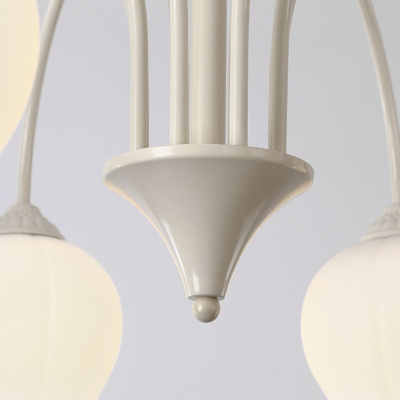 Moderne minimalistische Glocke Orchidee Blume Eisen Glas 6/8 Licht Kronleuchter für Wohnzimmer 