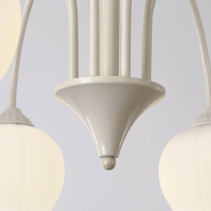 Moderne minimalistische Glocke Orchidee Blume Eisen Glas 6/8 Licht Kronleuchter für Wohnzimmer 