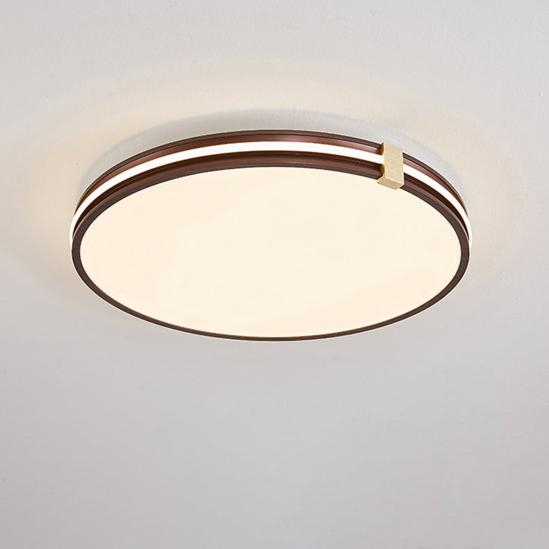 Moderna Minimalista Redonda Cuadrada de Aluminio Acrílico LED de Montaje Empotrado para Techo en Dormitorio 