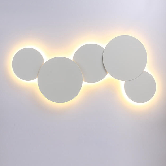 Moderne minimalistische runde Eclipse Eisen LED Wandleuchte Lampe für Wohnzimmer 