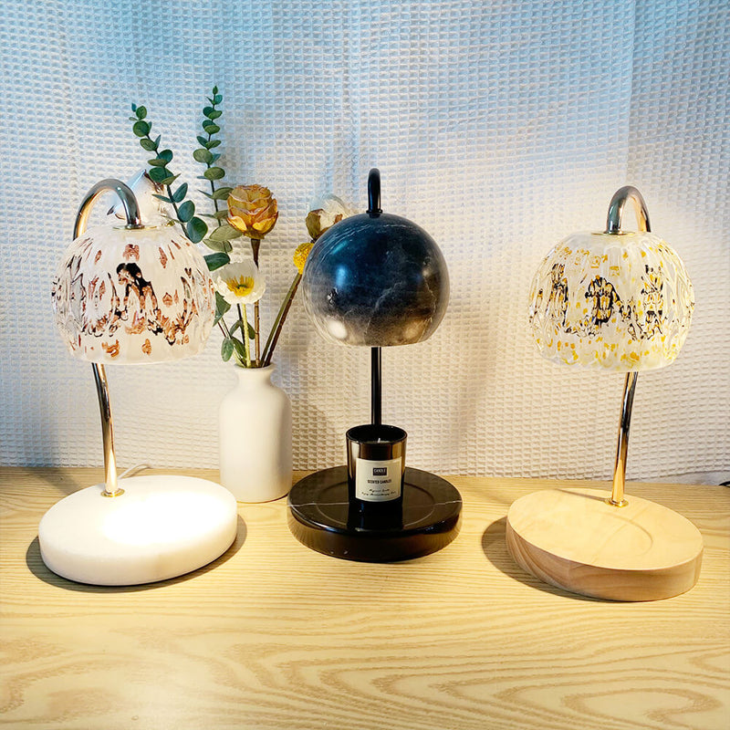 Japanese Style Creative Glass Spherical 1-Light Melting Wax Table Lamp