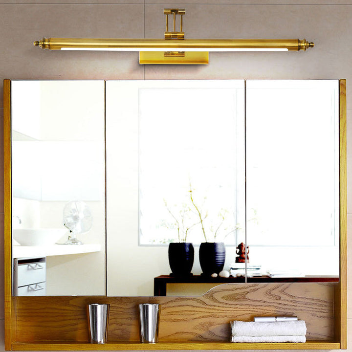 Lumière murale moderne minimaliste cylindrique pliable en acier inoxydable PC LED pour salle de bain 